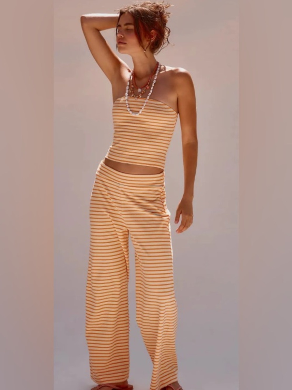 Free People Sailor Tube Set NWT
size small 
color Petal-Gold